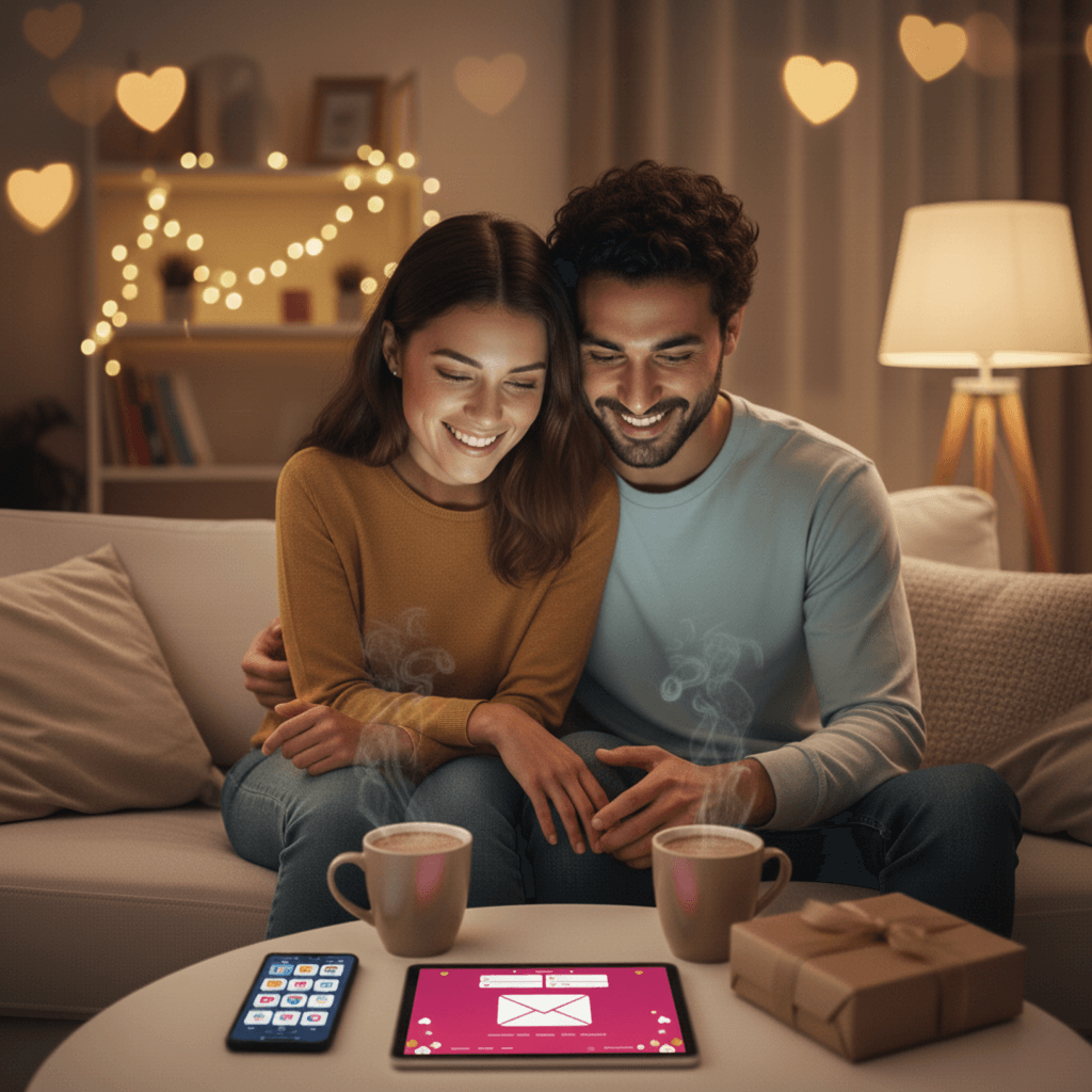 Couple Looking at a Love Letter