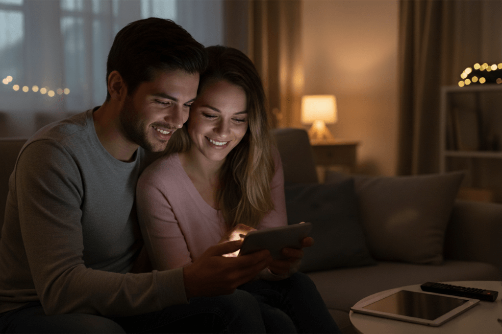 Couple Looking at a Phone